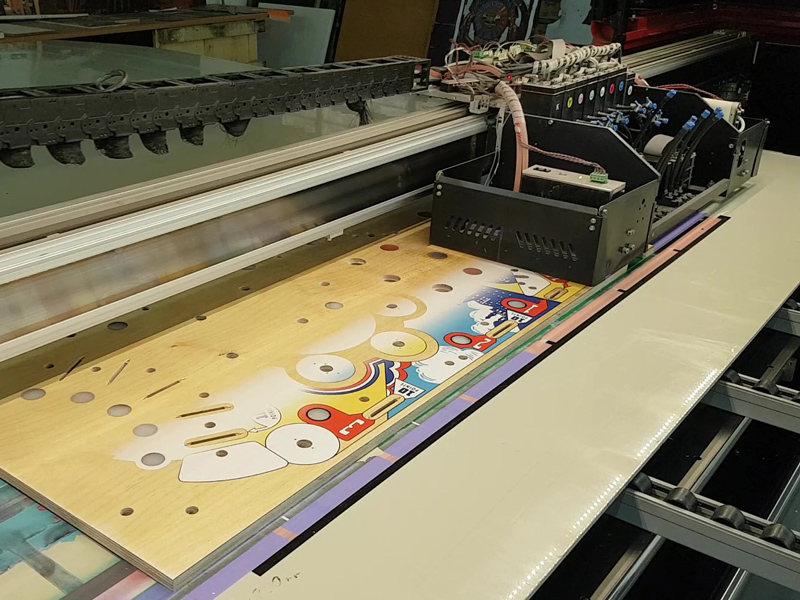 Playfield being printed