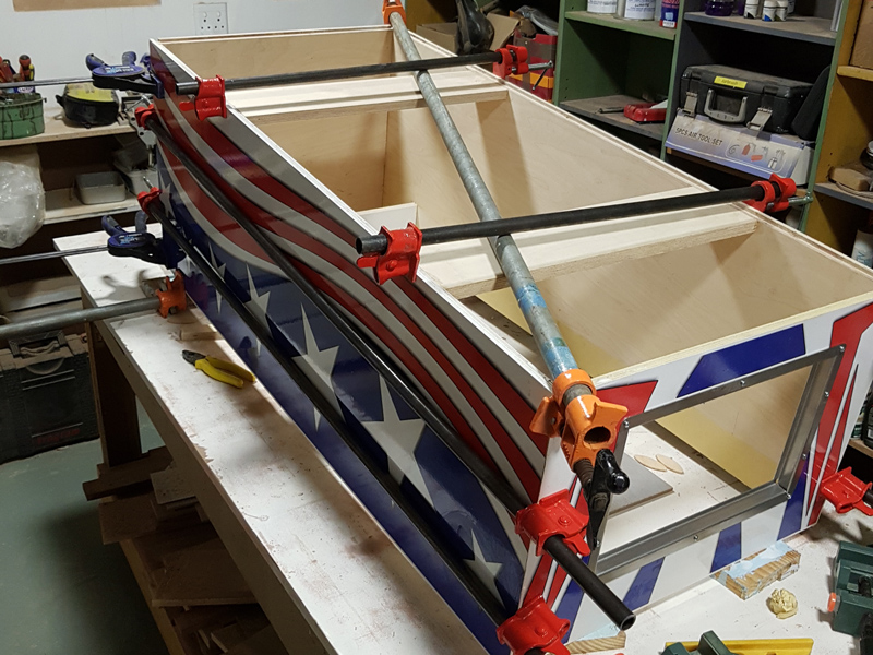 Printed cabinet assembly