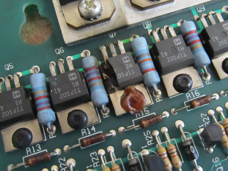 Fliptronic board blown transistor